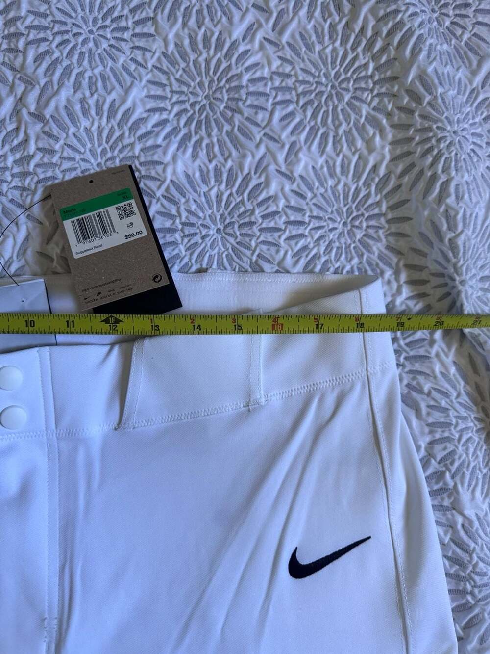 Nike Vapor Premier Dri-Fit ADV Tapered Baseball Pants White FZ1377-100 Mens XL - Picture 7 of 10